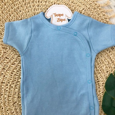 Body kimono M/c Azul Bebê liso